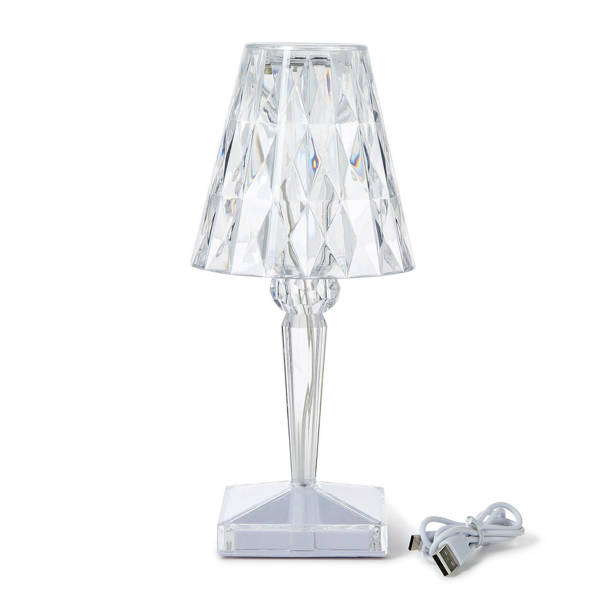 LED Cordless Color-Changing Crystal Table Lamp