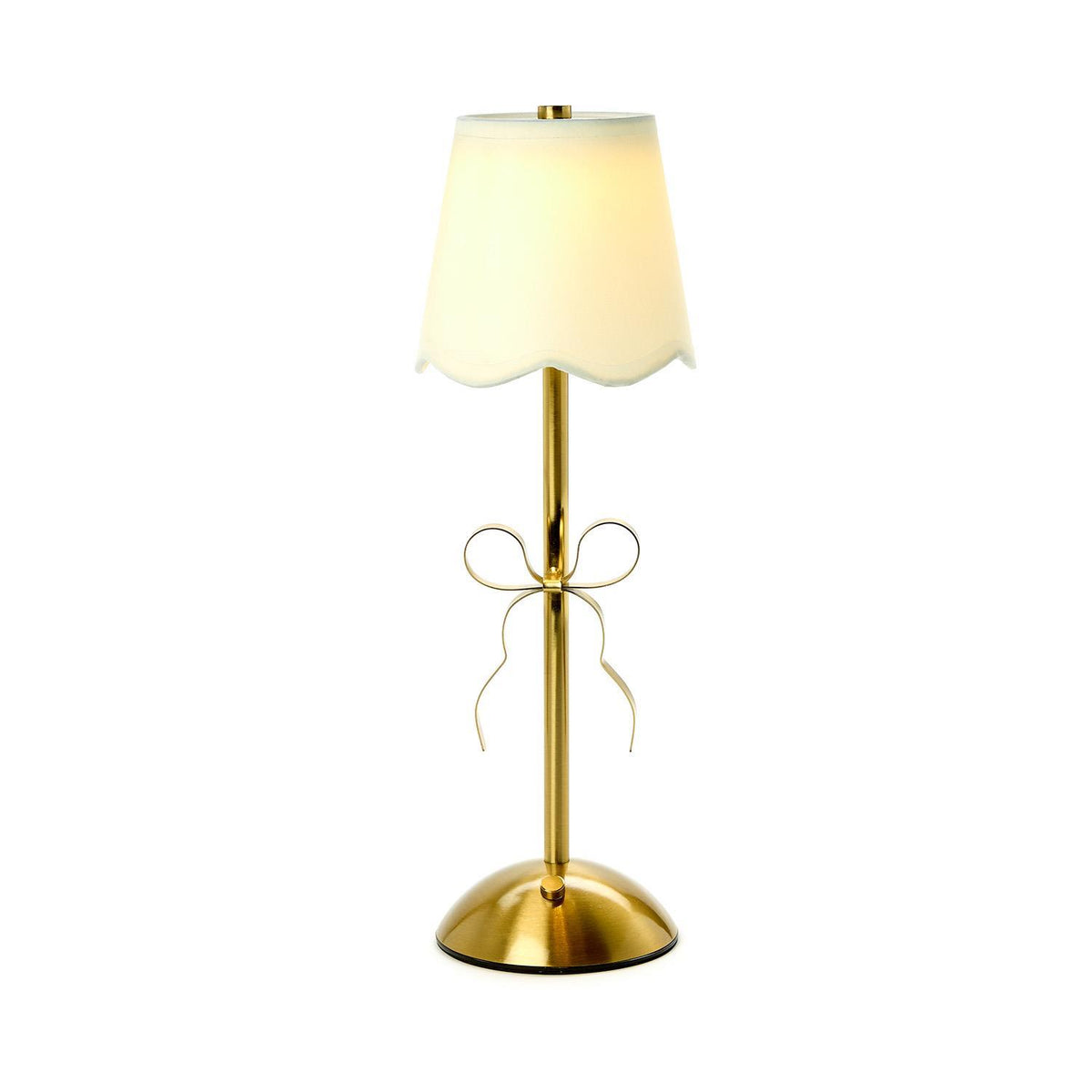 LED Cordless Gold Bow Table Lamp