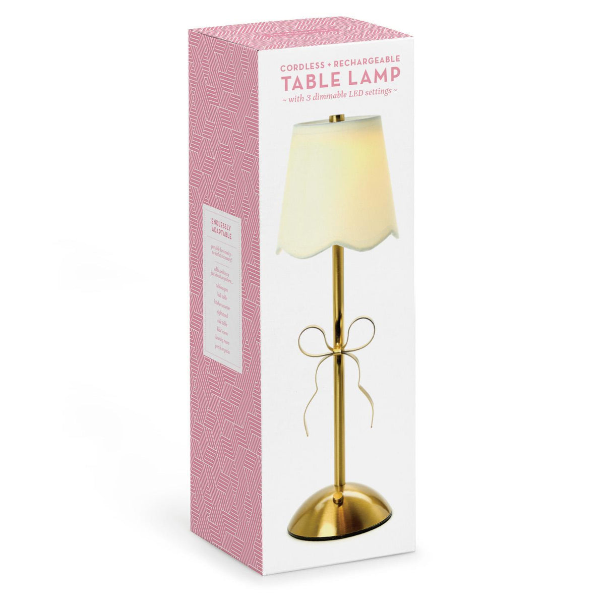 LED Cordless Gold Bow Table Lamp