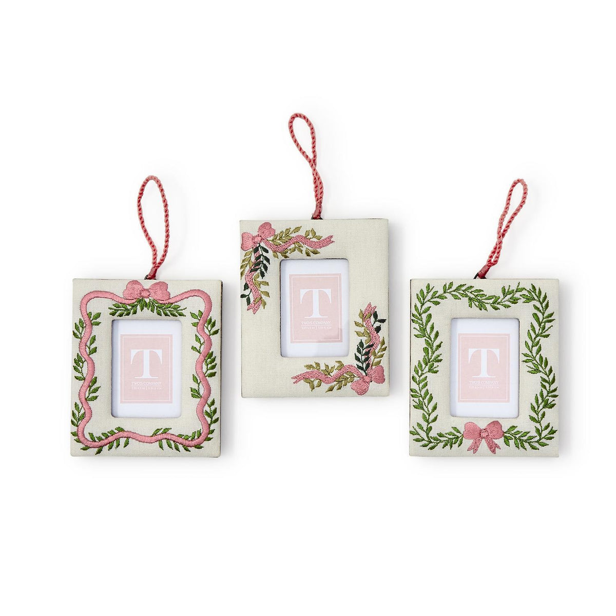 Holiday Embroidered Frame Ornament