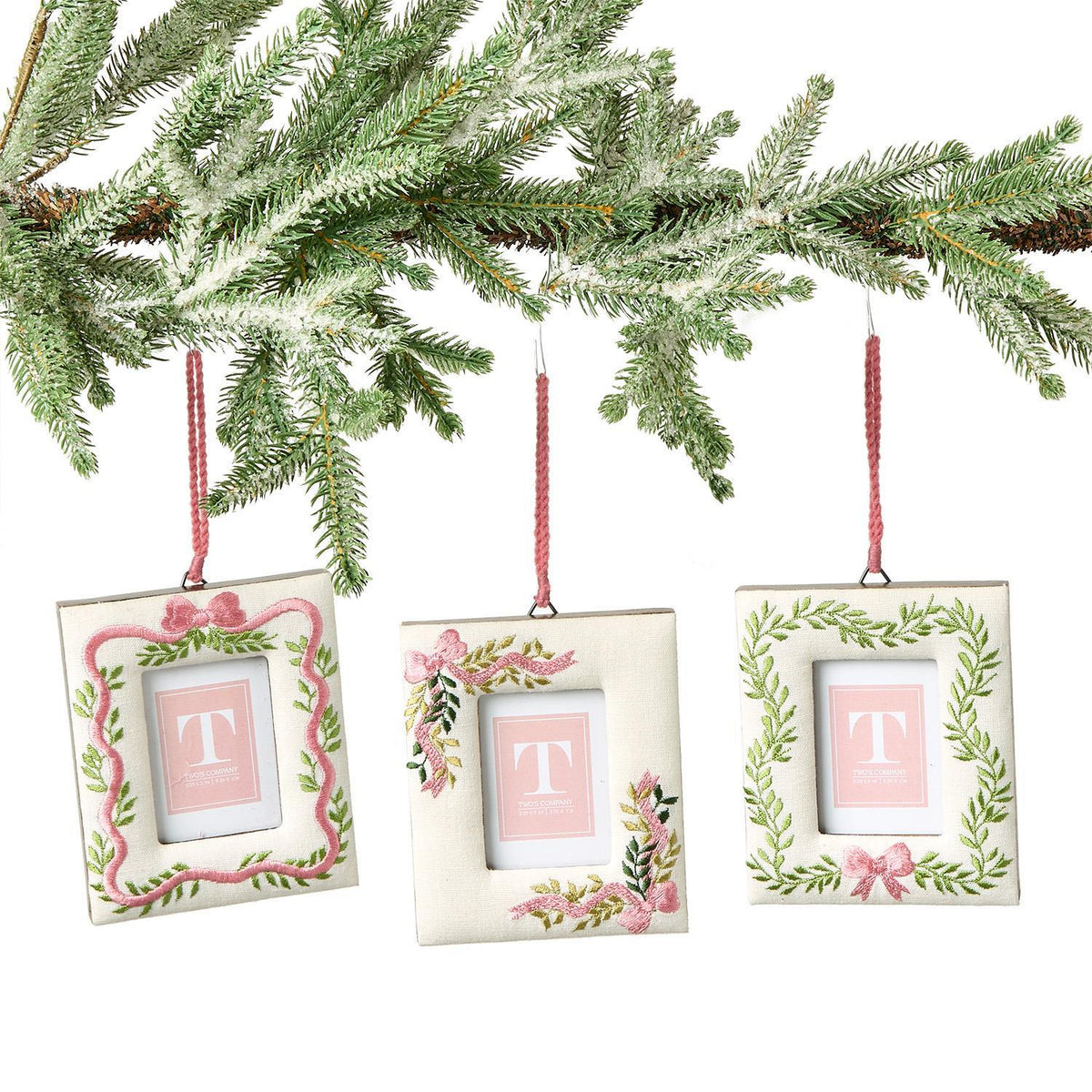 Holiday Embroidered Frame Ornament