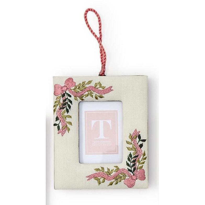 Holiday Embroidered Frame Ornament