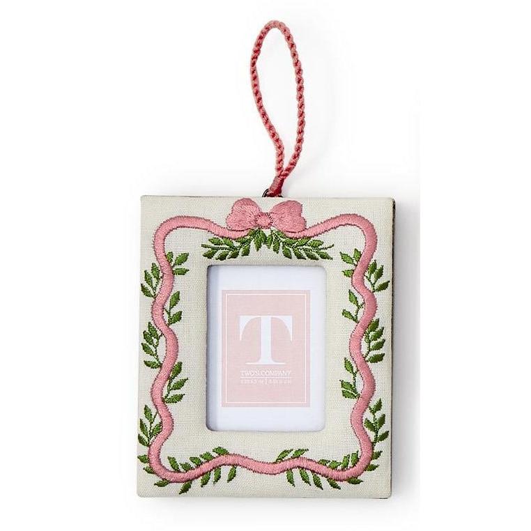 Holiday Embroidered Frame Ornament