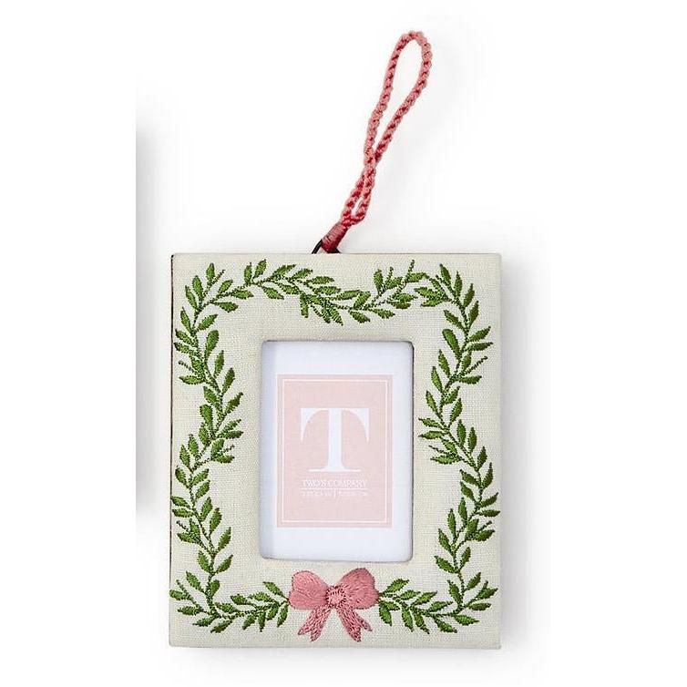 Holiday Embroidered Frame Ornament