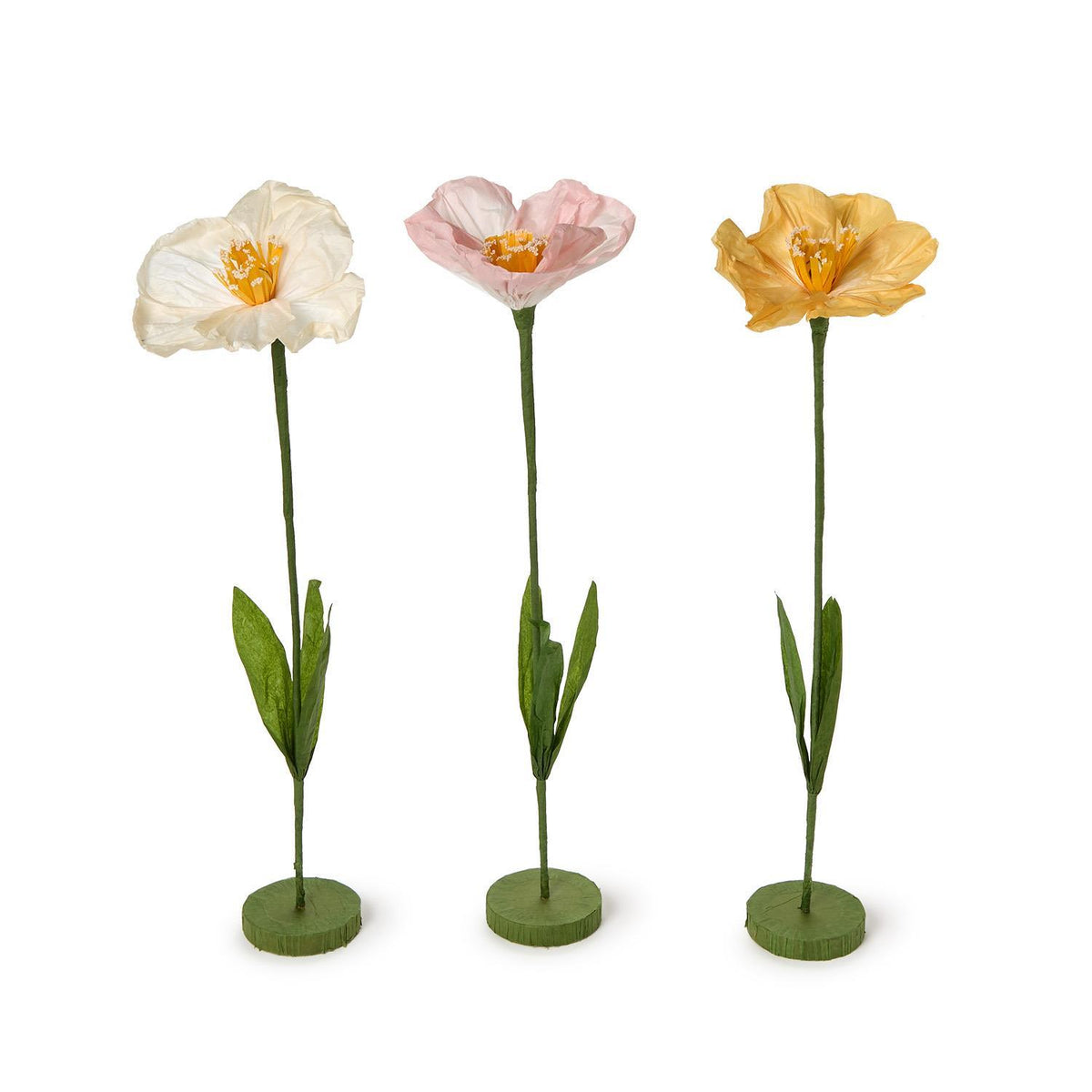 Hand-Crafted Paper Flower with Base