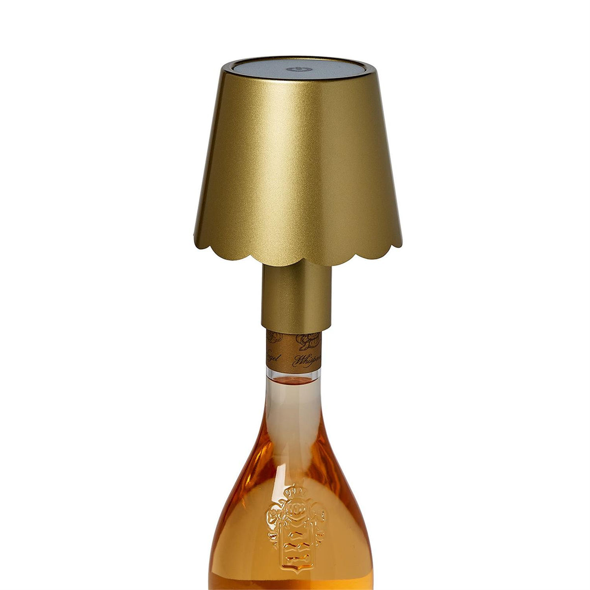 LED Touchable Gold Scalloped Lampshade Bottle Stopper