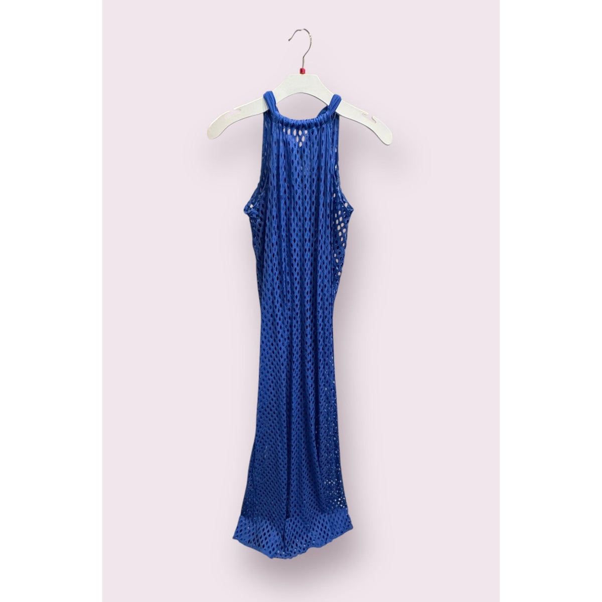 Long Mesh Halter Dress