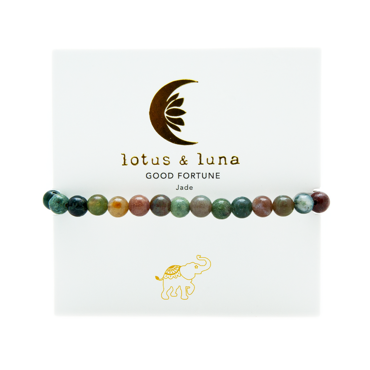 Good Fortune Jade 6mm Beaded Healing Bracelet