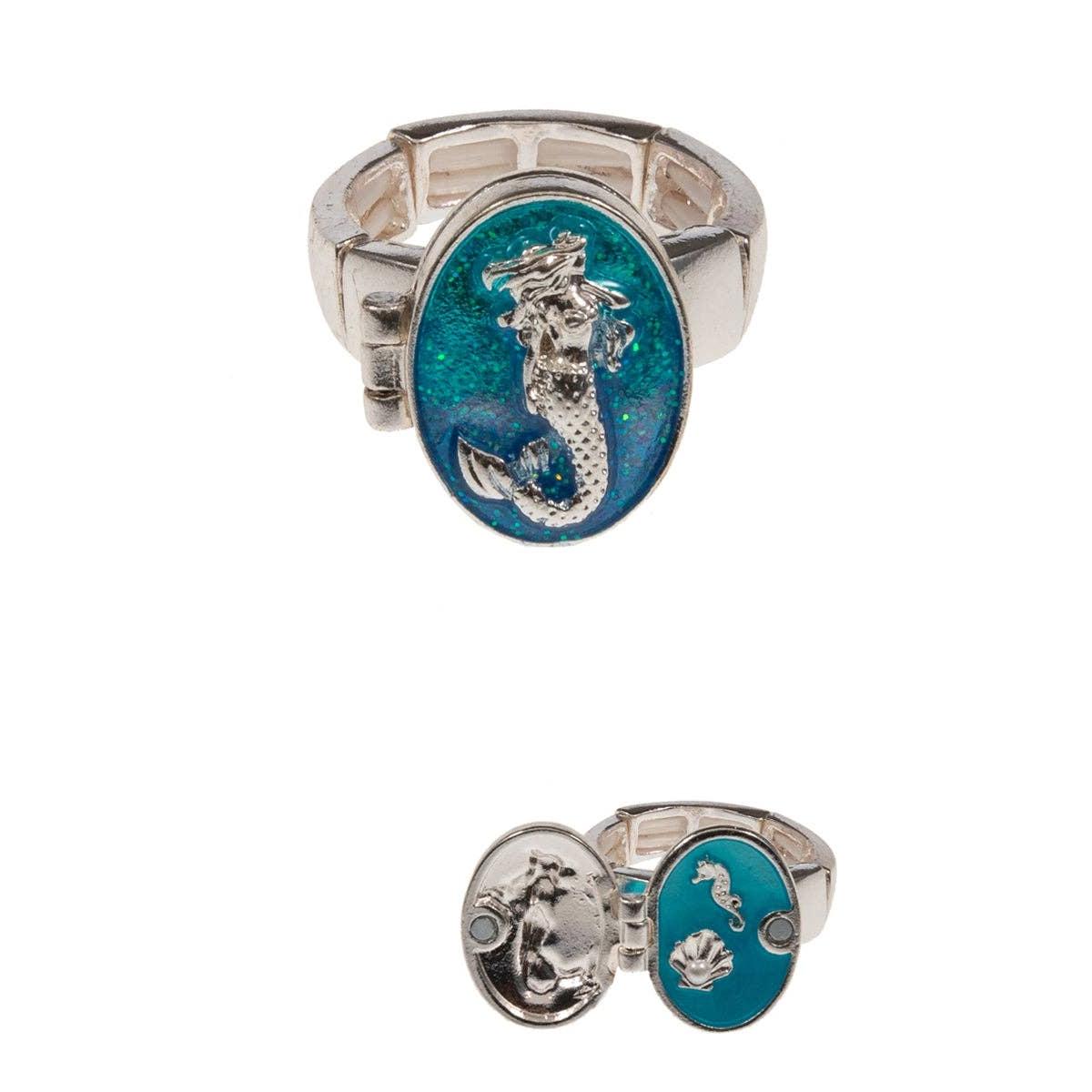 Mermaid Locket Stretch Ring