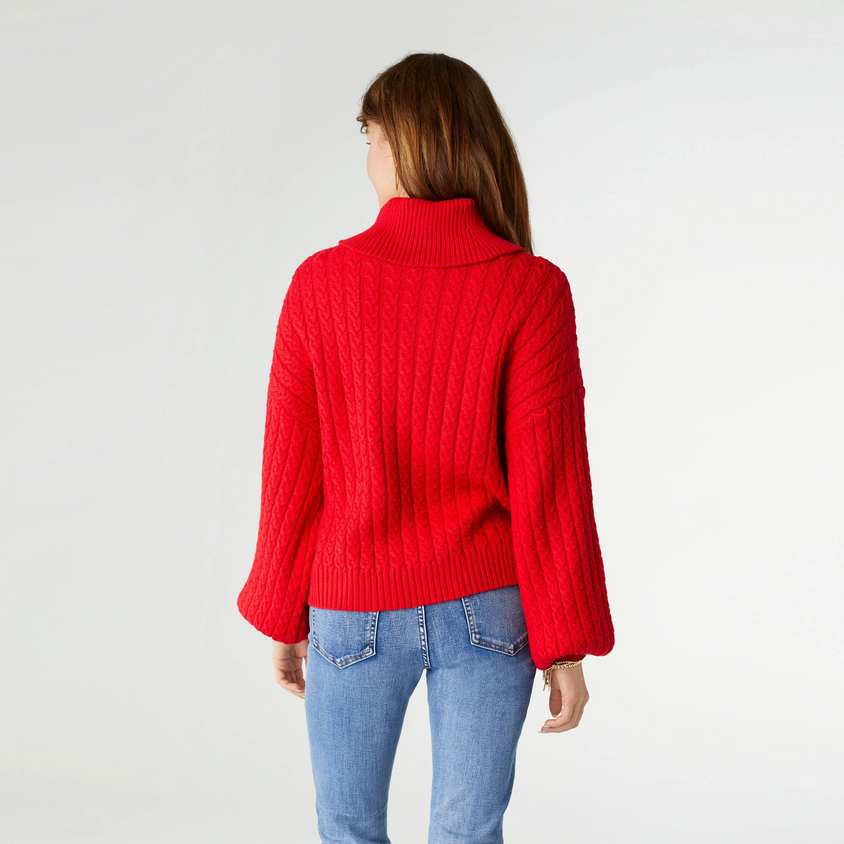 Maren Cable Knit Turtleneck Sweater