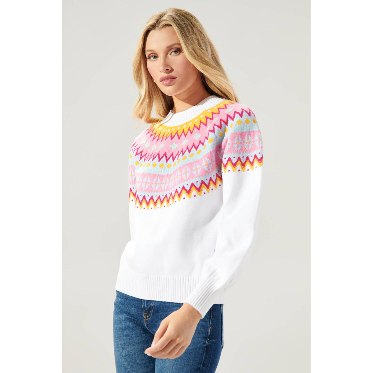 Turkish Delight Fair Isle Pastel Sweater