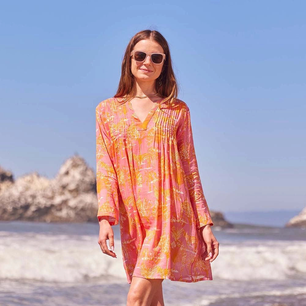 Safari Animals Pintuck Beach Coverup