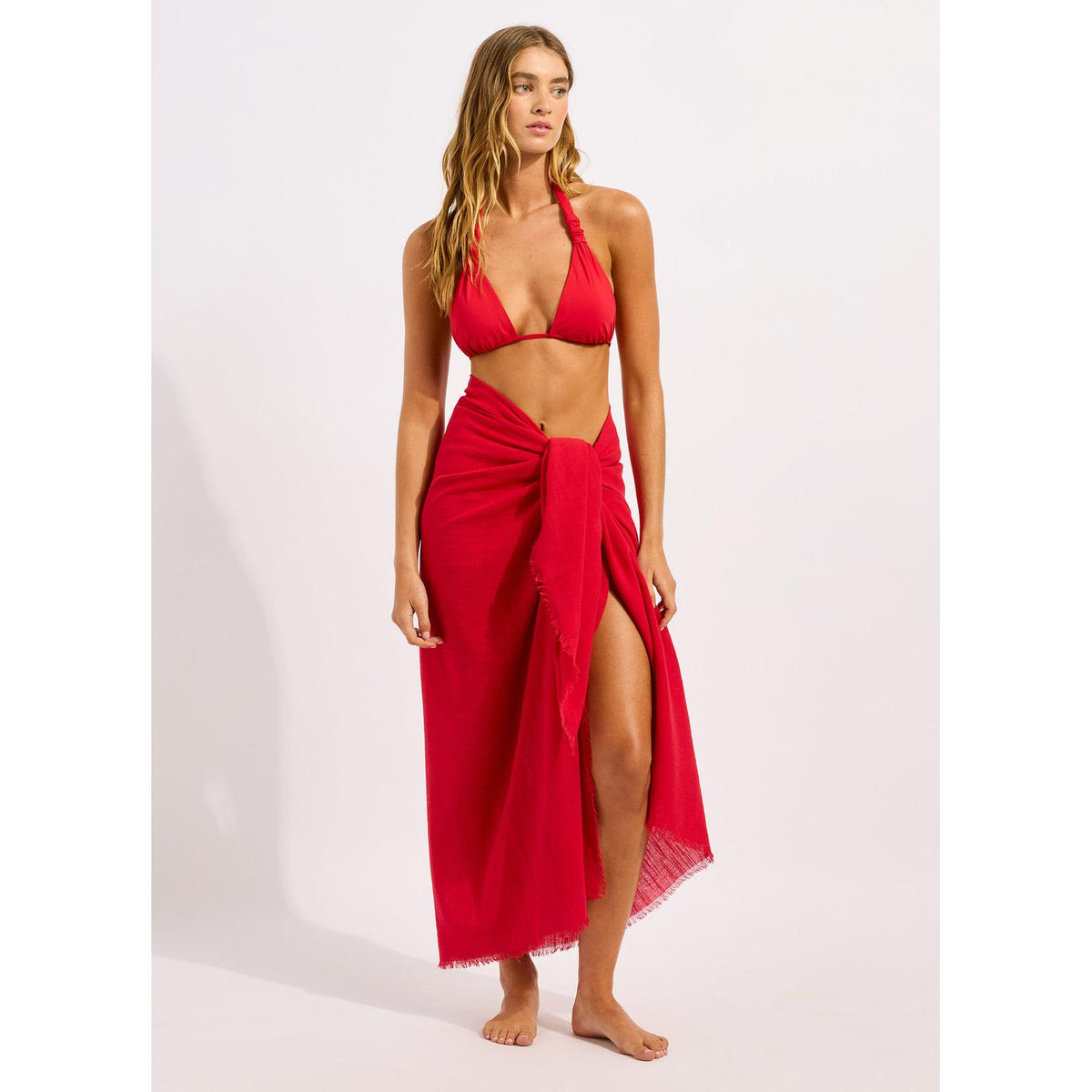 Beach Essential Textured Cotton Beach Wrap