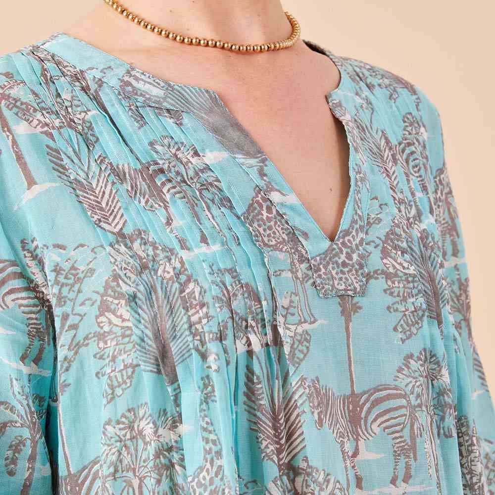 Safari Animals Pintuck Beach Coverup