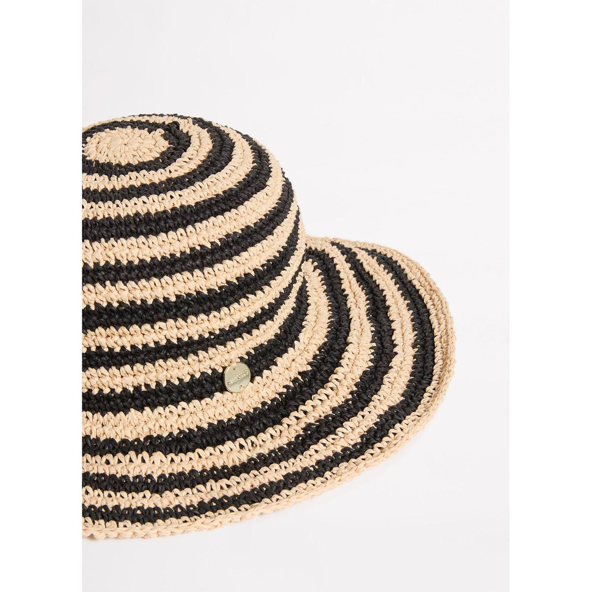 Shady Lady Raffia Stripe Bucket Hat