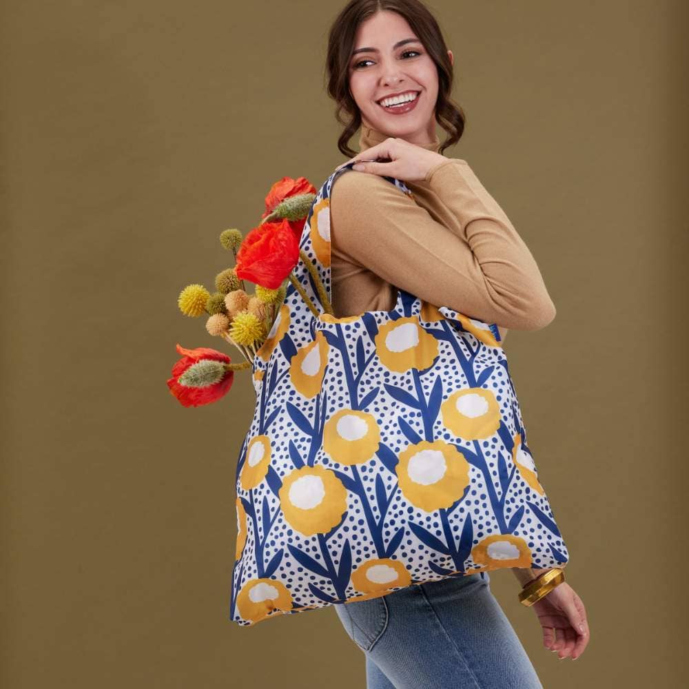 Golden Glow blu Bag Reusable Shopper Tote