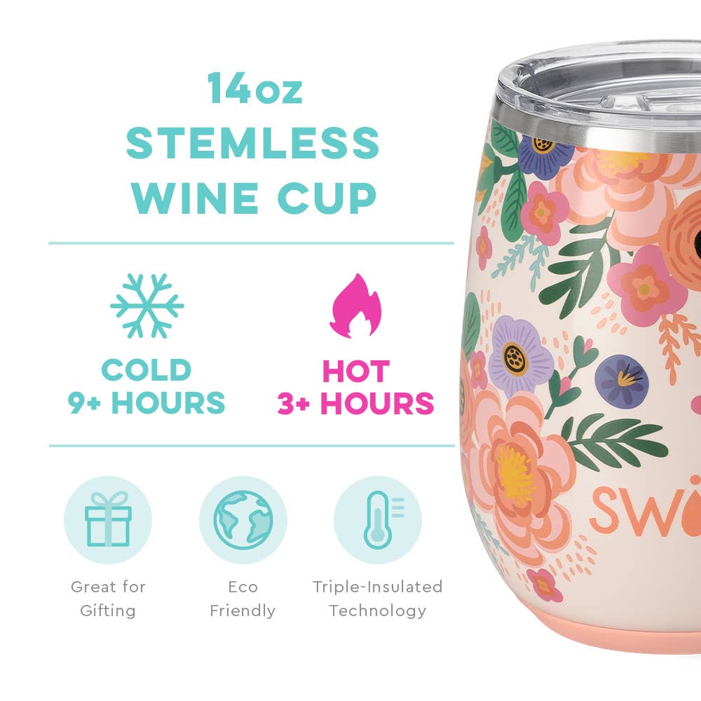 Full Bloom Stemless Wine Cup (14oz)