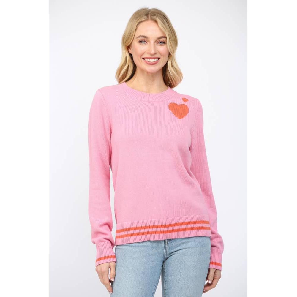 Heart Intarsia Knit Sweater