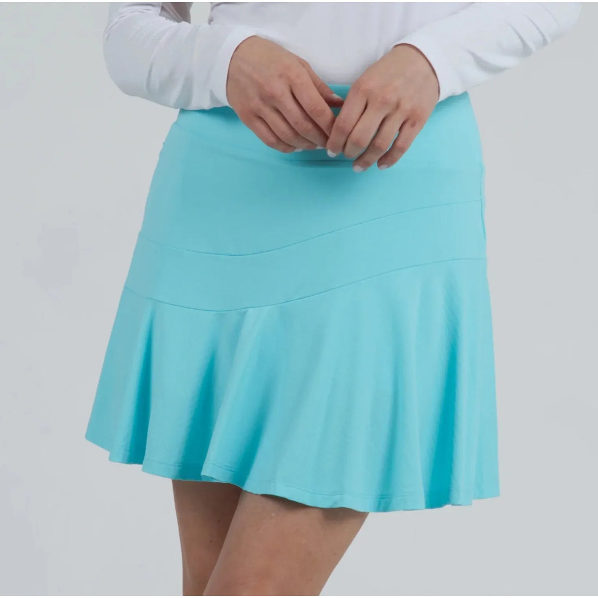 Solid Flounce Skirt