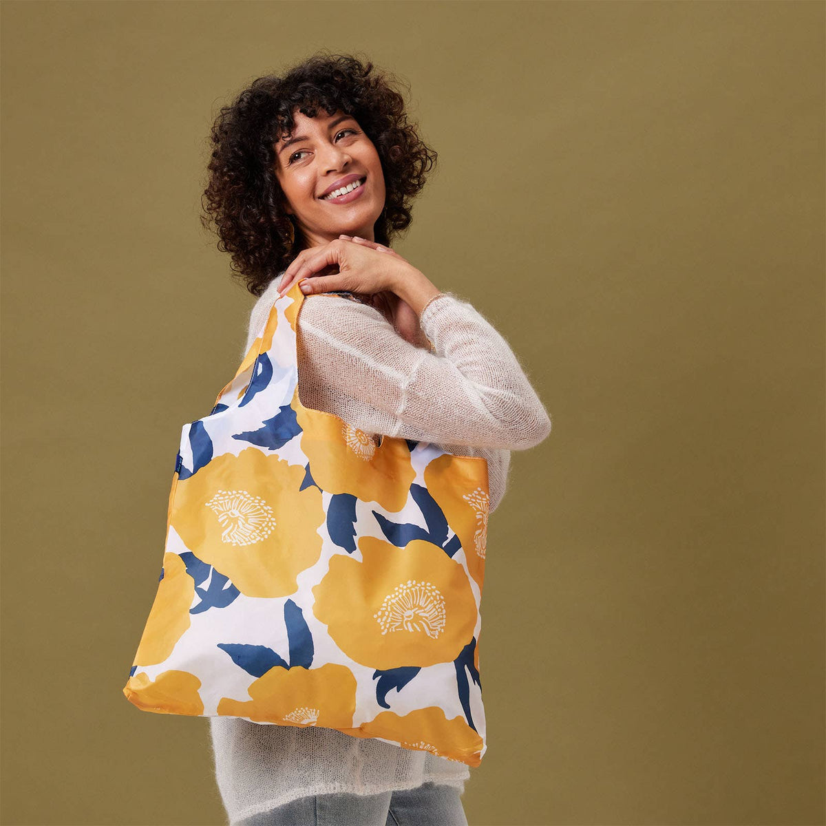 Poppies blu Bag Reusable Shopper Tote