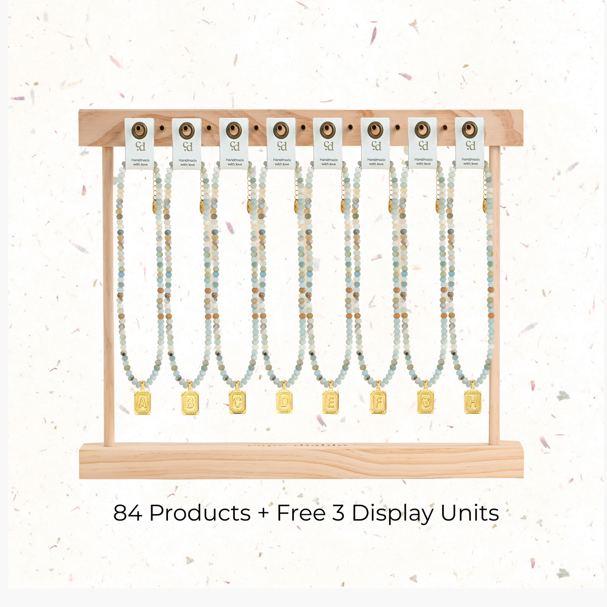 Amazonite Letter Charm Necklace