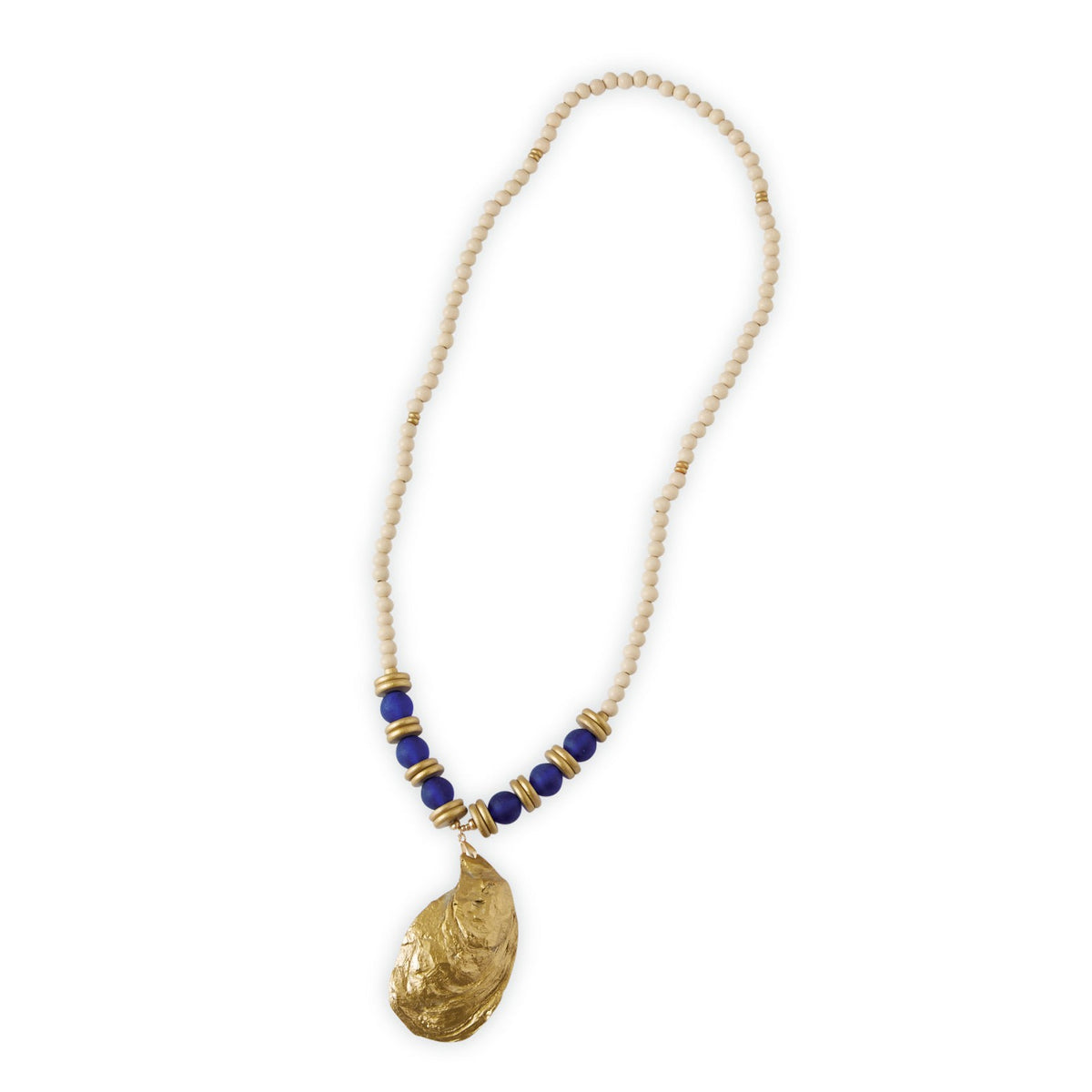 Gold Painted Oyster Necklace