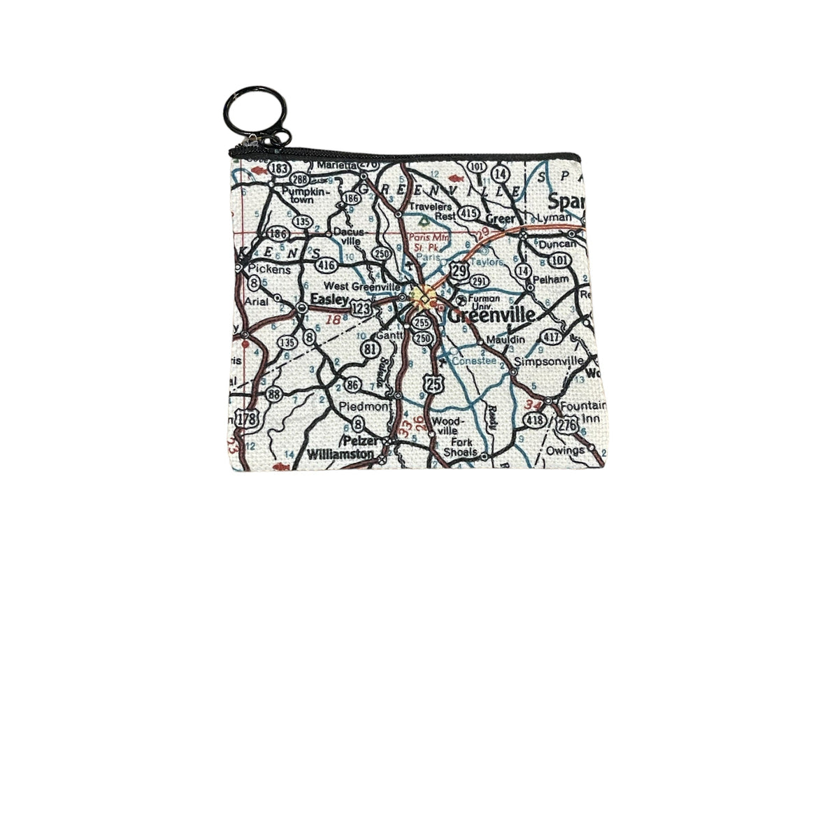 Greenville Map Coin Pouch