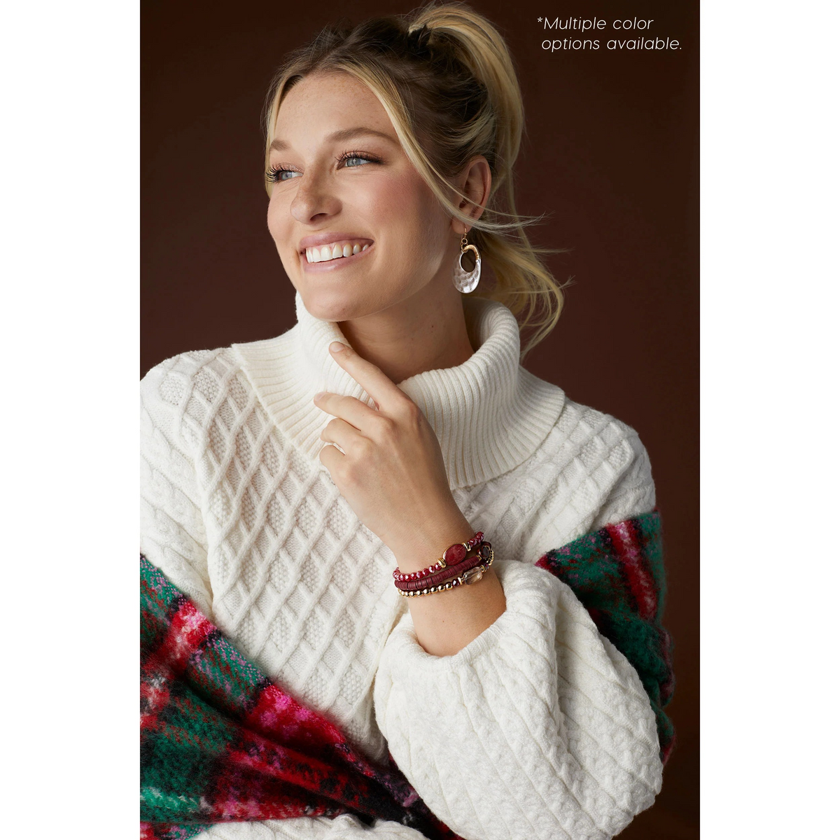 Maren Cable Knit Turtleneck Sweater