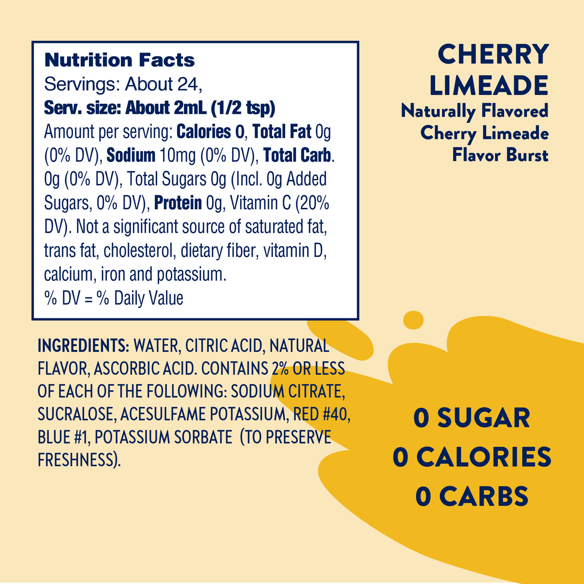 Flavor Burst - Sugar Free Cherry Limeade + Vitamin C