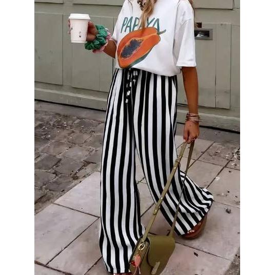 Boho Beach Striped Pants