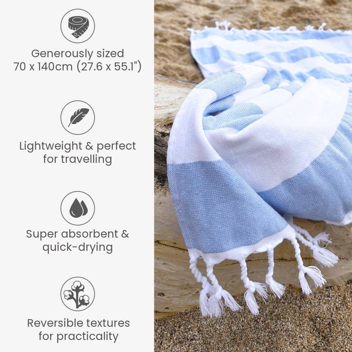 Striped Turkish Style Beach Towel