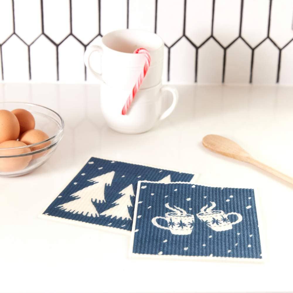 Nordic Tree blu Cloths Reusable Sponge-Cloth, Set of 2