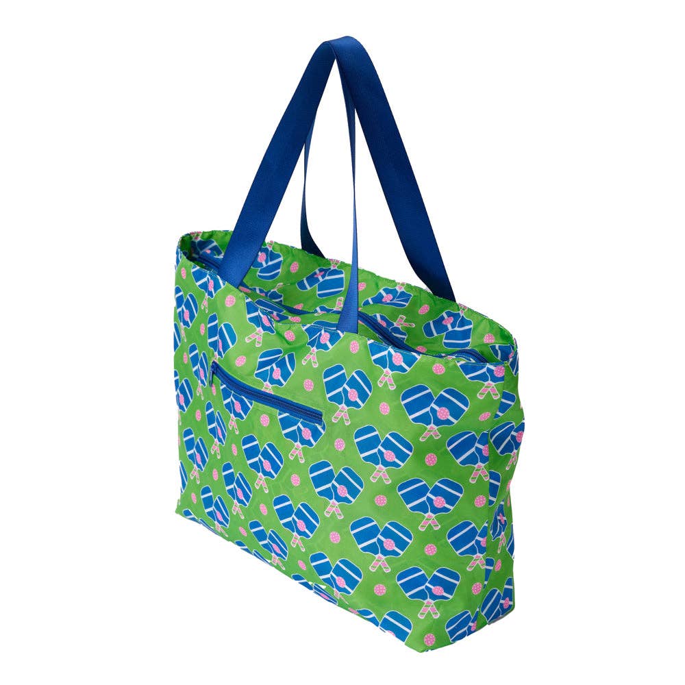 Pickleball Fun Splash Proof Beach Bag