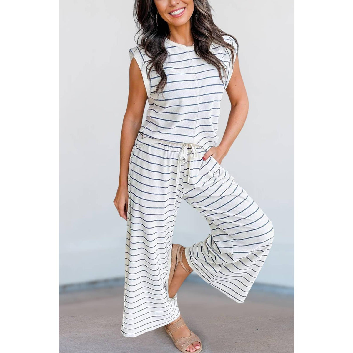 Cassie Striped Two-Piece Set