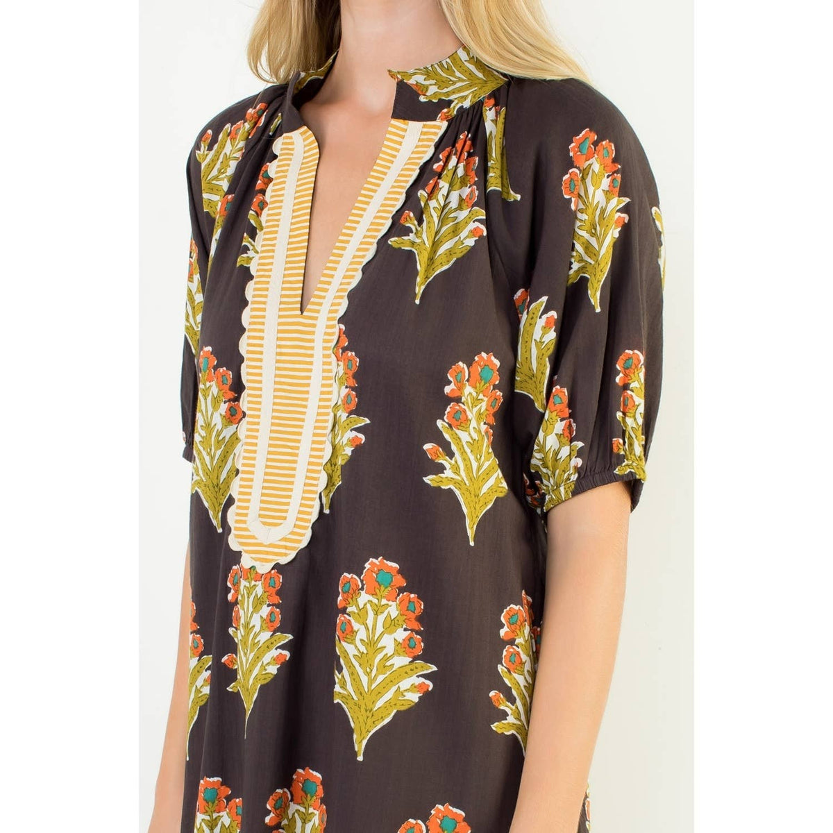 Maeve Floral V-Neck Dress