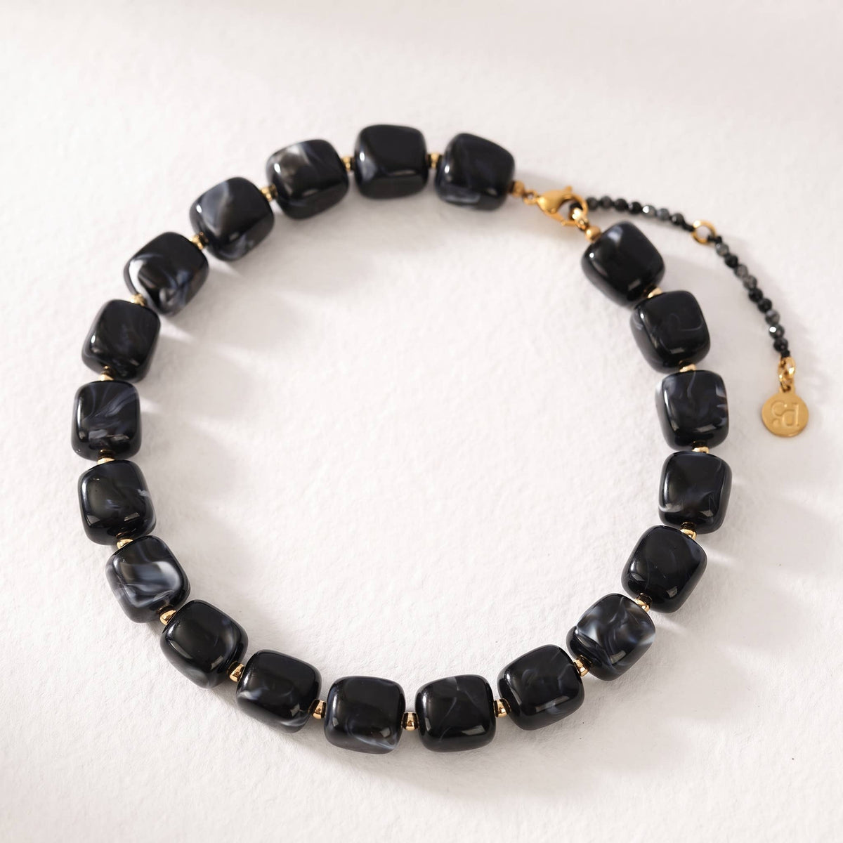 Chunky Square Bead Necklace