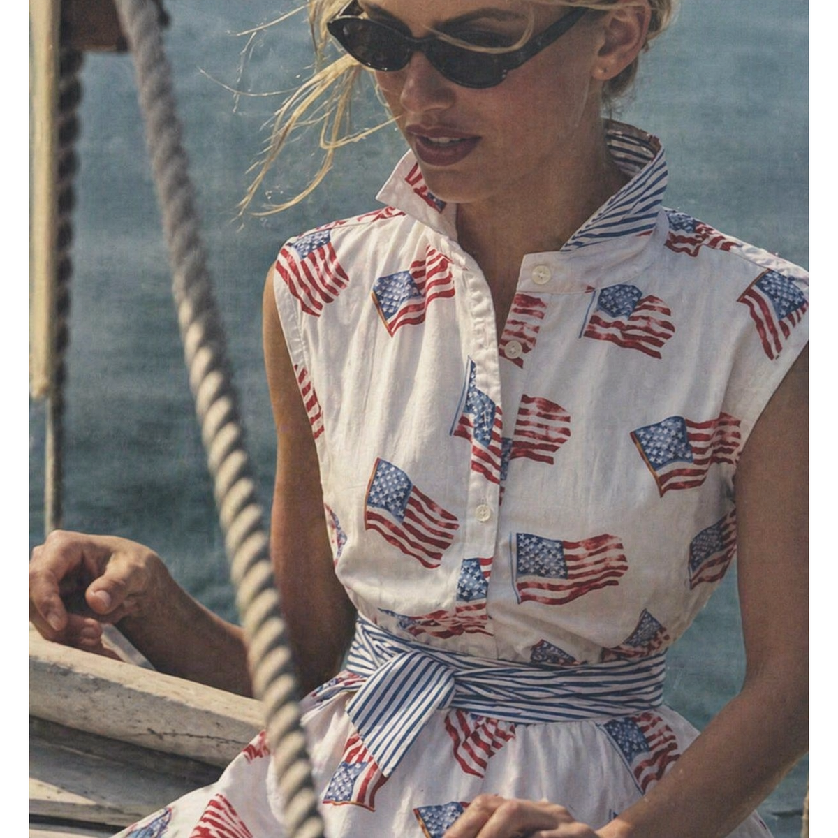 Sconset Sleeveless Flag Dress