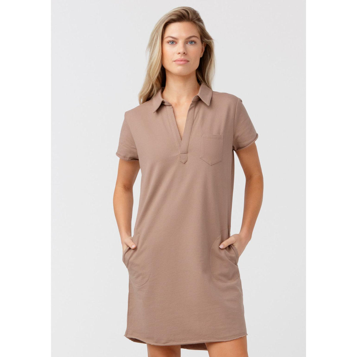 Short Sleeve Collar Dress
