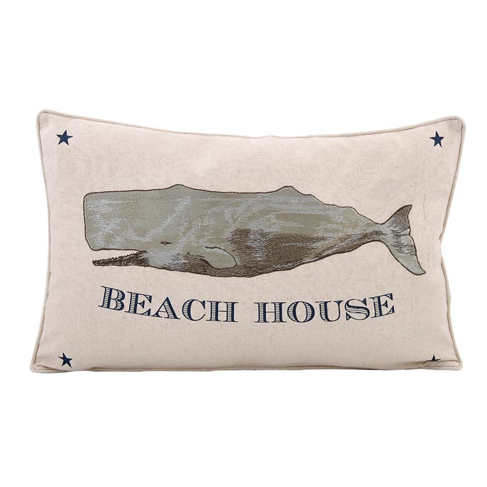 CCO Beach House Whale Pillow