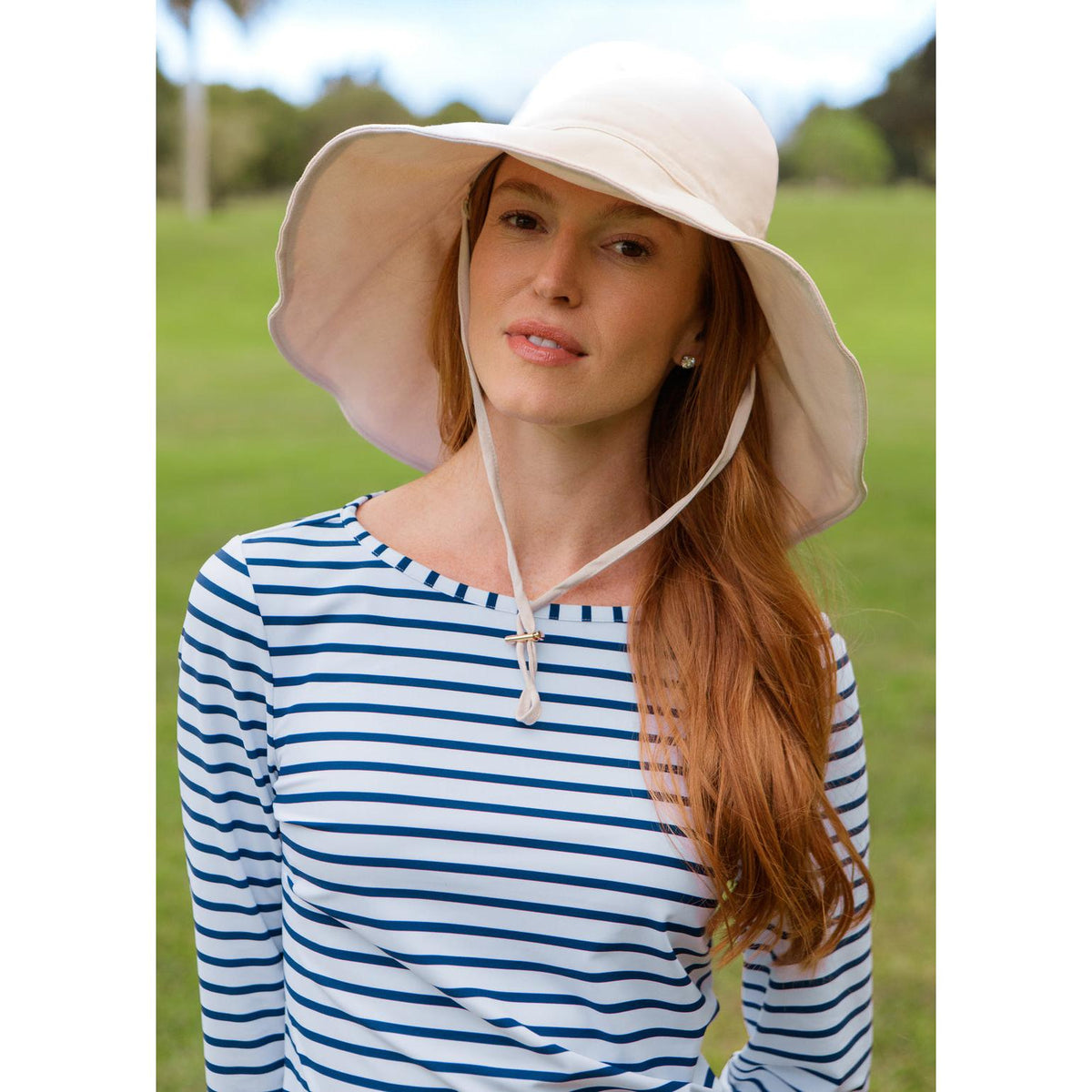 Khaki Reversible Wide Brim Sun Hat