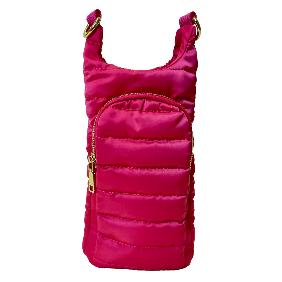 Emma Quilted Puffy Crossbody with Water Bottle Holder