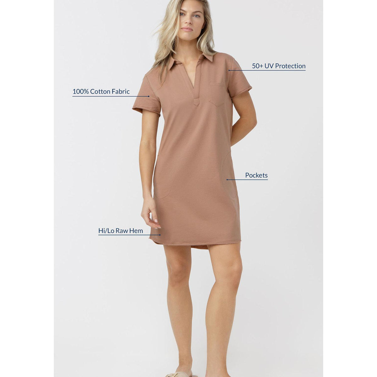Short Sleeve Collar Dress