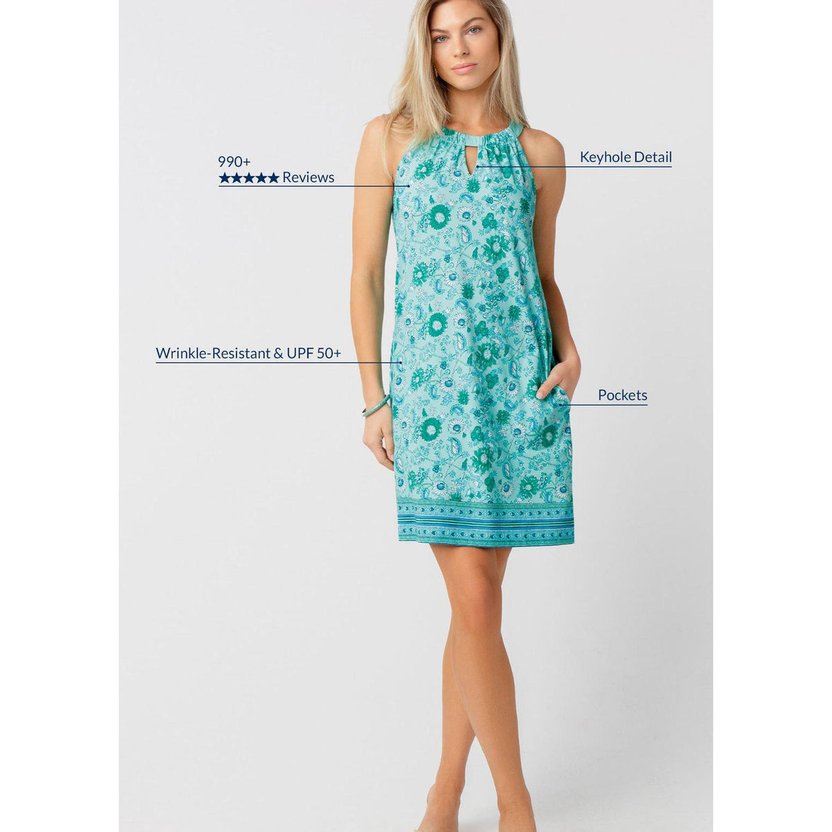 Sleeveless Shift Dress