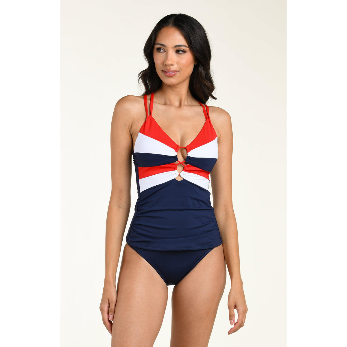 Miss Americana Underwire Lace Up Tankini