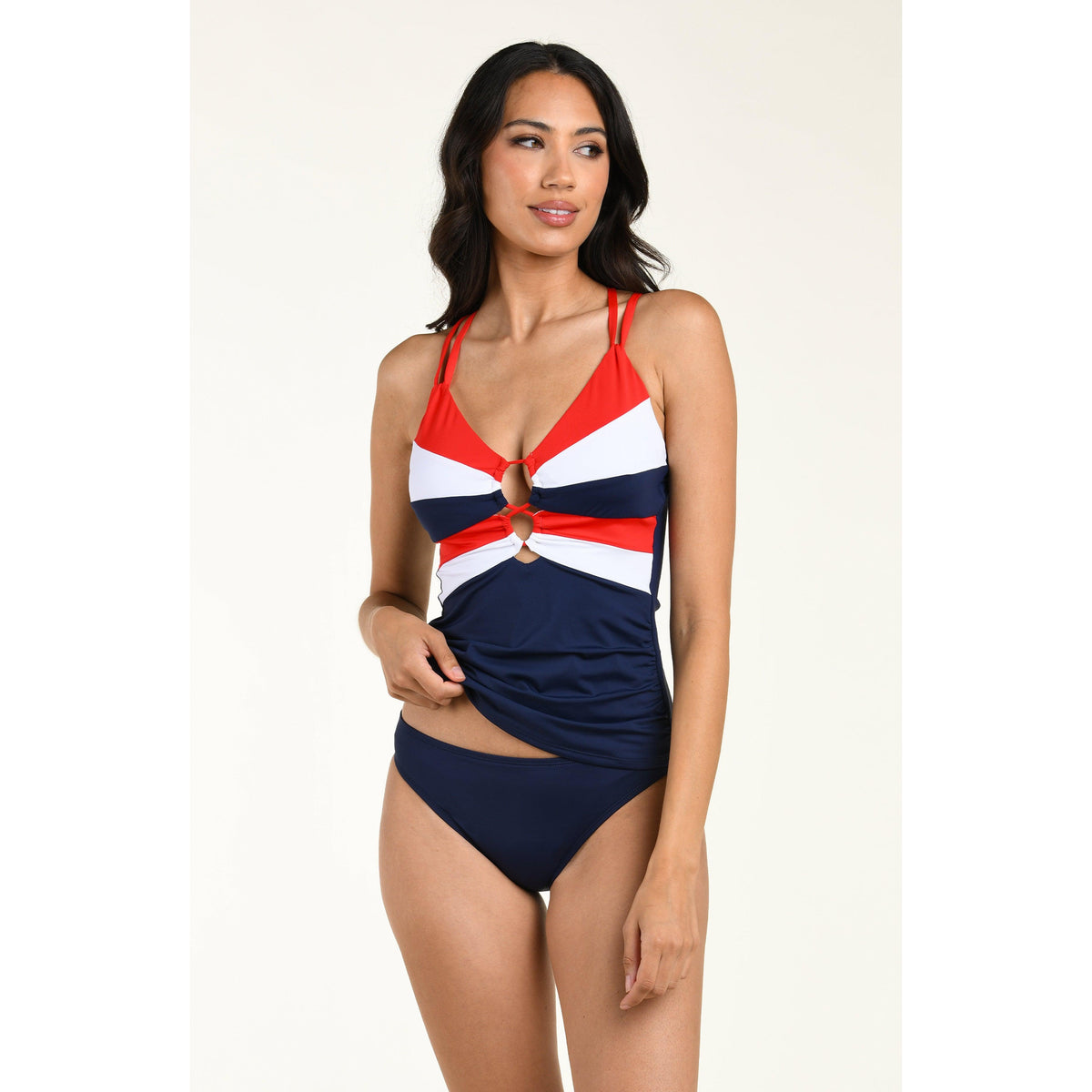 Miss Americana Underwire Lace Up Tankini