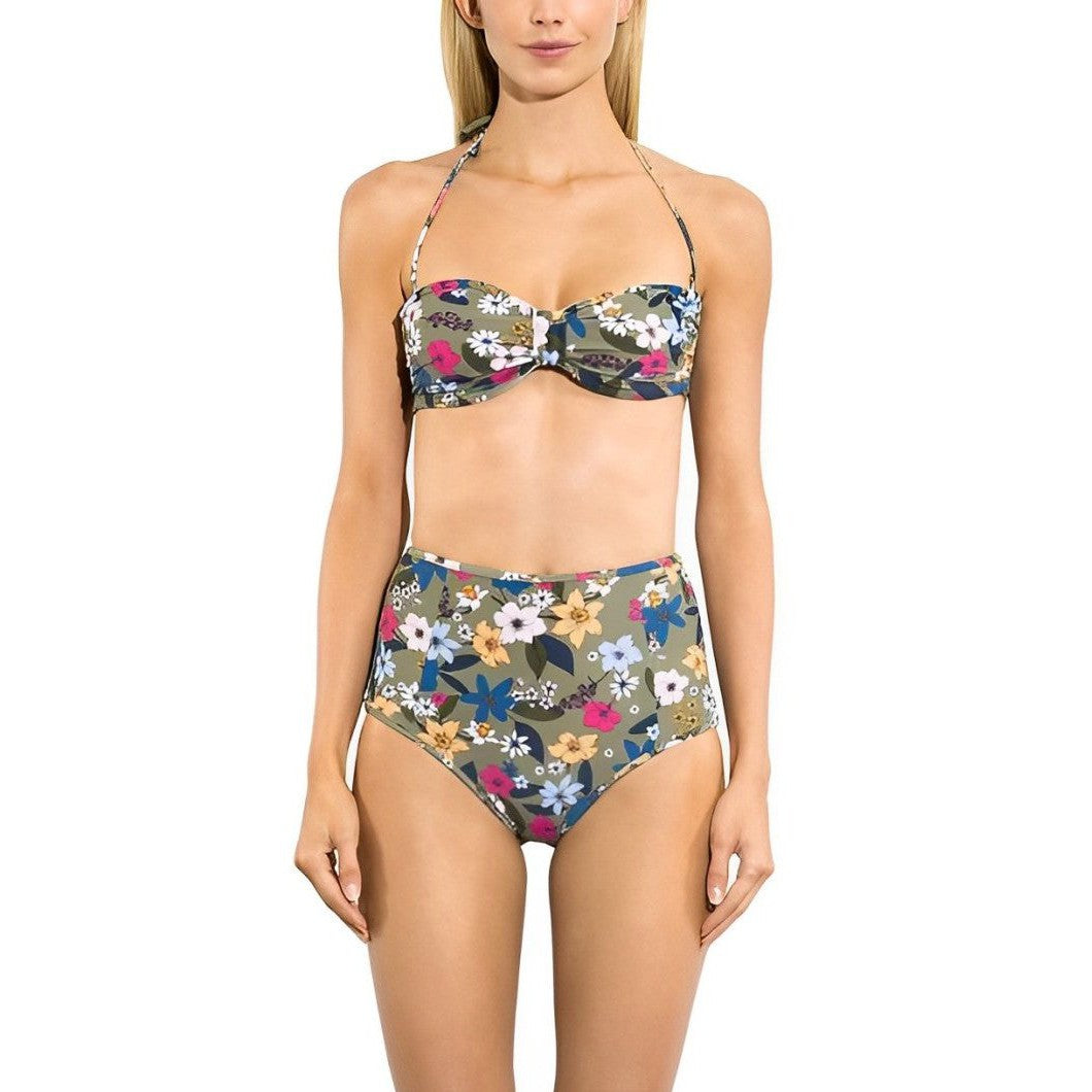 Punchy Floral High Waisted Bikini Bottom