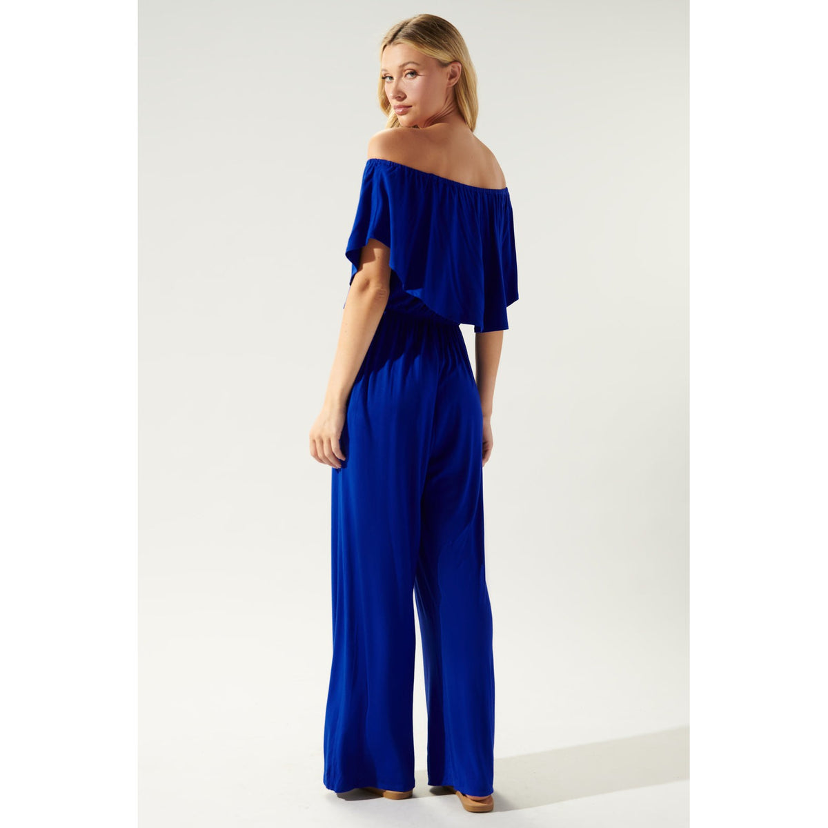 Sharpay Jersey Knit Off Shoulder Jumpsuit Splash on Main Sharpay Jersey Knit Off Shoulder Jumpsuit Splash on Main