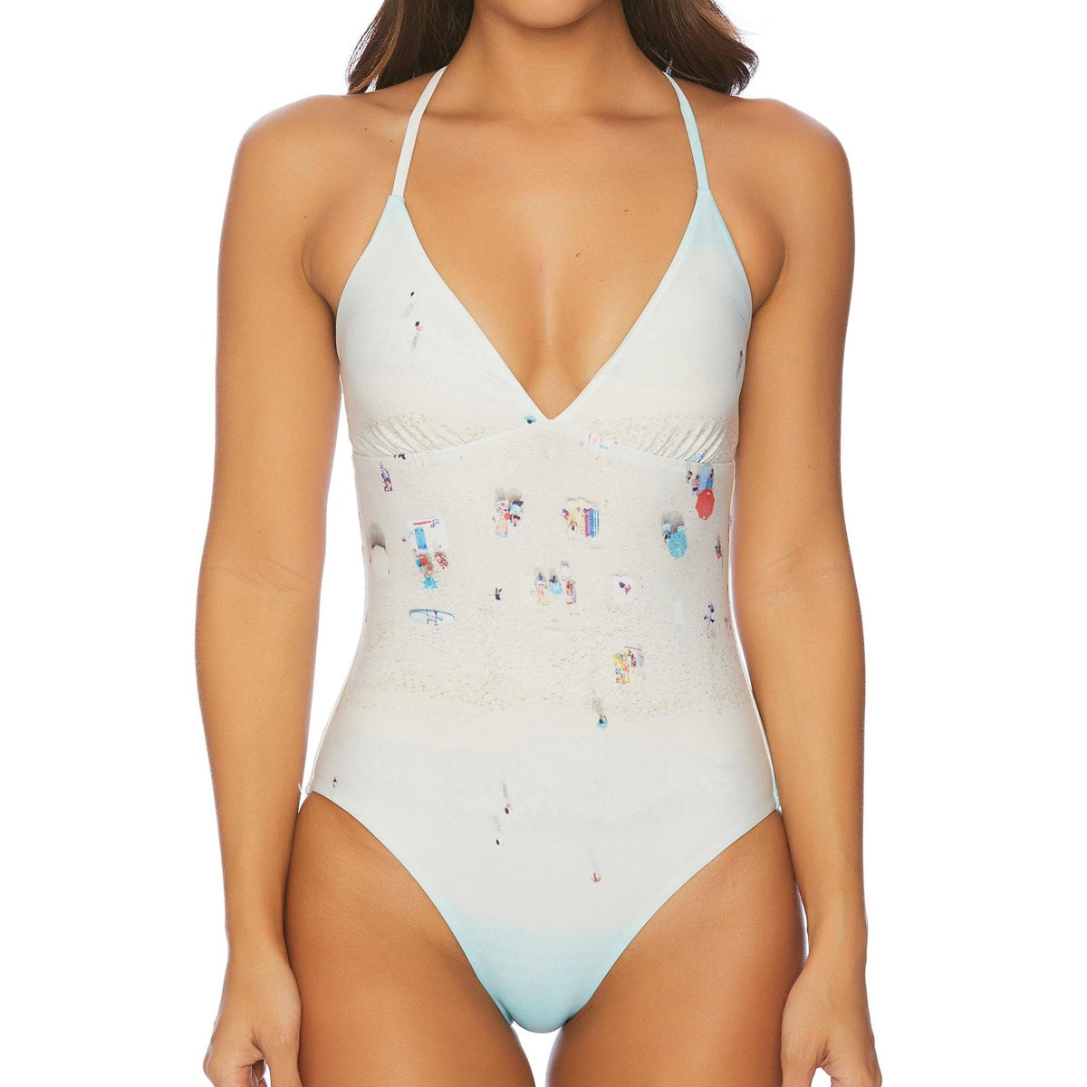 Gray Malin Crisscross Lace Up One Piece