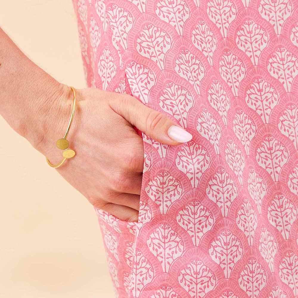 Fifer Pink Button Down Beach Tunic