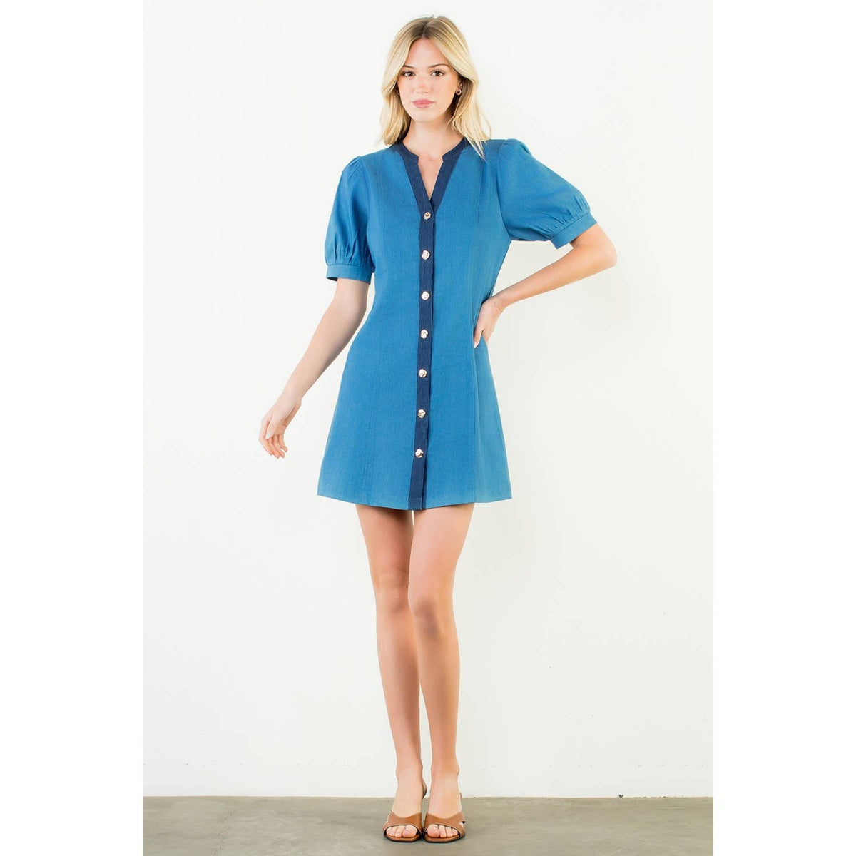 Addie Denim Button Up Dress
